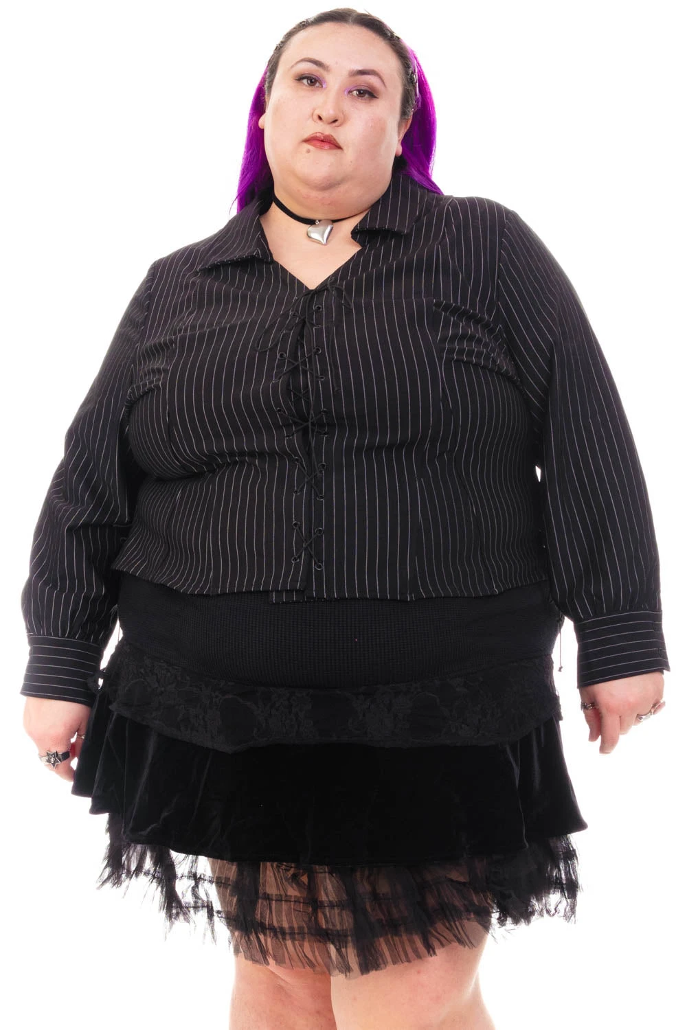 Libby Pinstripe Corset-Lace Shirt 10 Libby Pinstripe Corset-Lace Shirt - Image 8