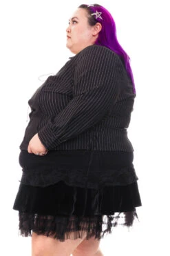 Libby Pinstripe Corset-Lace Shirt 28 Libby Pinstripe Corset-Lace Shirt -TUNNEL Vision Outlet HS115 3586