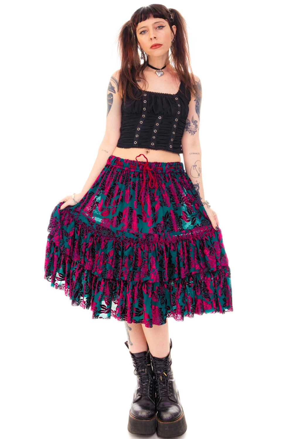 Louisa May Velvet Burnout Ruffle Skirt 19 Louisa May Velvet Burnout Ruffle Skirt - Image 17