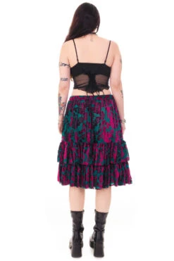 Louisa May Velvet Burnout Ruffle Skirt 31 Louisa May Velvet Burnout Ruffle Skirt -TUNNEL Vision Outlet HS115 3645