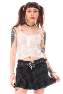 Gwendolyn White Lace Tie-Up Camisole 34 Gwendolyn White Lace Tie-Up Camisole -TUNNEL Vision Outlet HS115 3698 13a105e8 718d 403a 9ddb c0855b5d059d