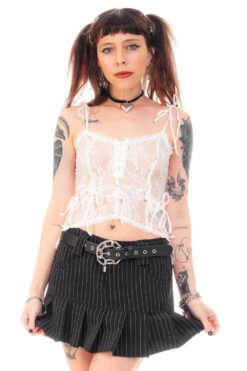 Gwendolyn White Lace Tie-Up Camisole 35 Gwendolyn White Lace Tie-Up Camisole -TUNNEL Vision Outlet HS115 3699 1c872234 116d 4177 be05 34e3f3d734c6