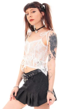 Gwendolyn White Lace Tie-Up Camisole 36 Gwendolyn White Lace Tie-Up Camisole -TUNNEL Vision Outlet HS115 3700 769c0e52 91fe 448e 9c77 4c816347573a