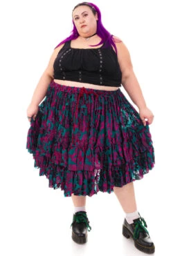 Louisa May Velvet Burnout Ruffle Skirt 33 Louisa May Velvet Burnout Ruffle Skirt -TUNNEL Vision Outlet HS115 3729