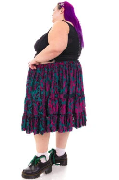 Louisa May Velvet Burnout Ruffle Skirt 34 Louisa May Velvet Burnout Ruffle Skirt -TUNNEL Vision Outlet HS115 3731