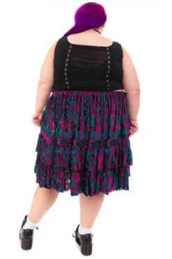 Louisa May Velvet Burnout Ruffle Skirt 35 Louisa May Velvet Burnout Ruffle Skirt -TUNNEL Vision Outlet HS115 3732