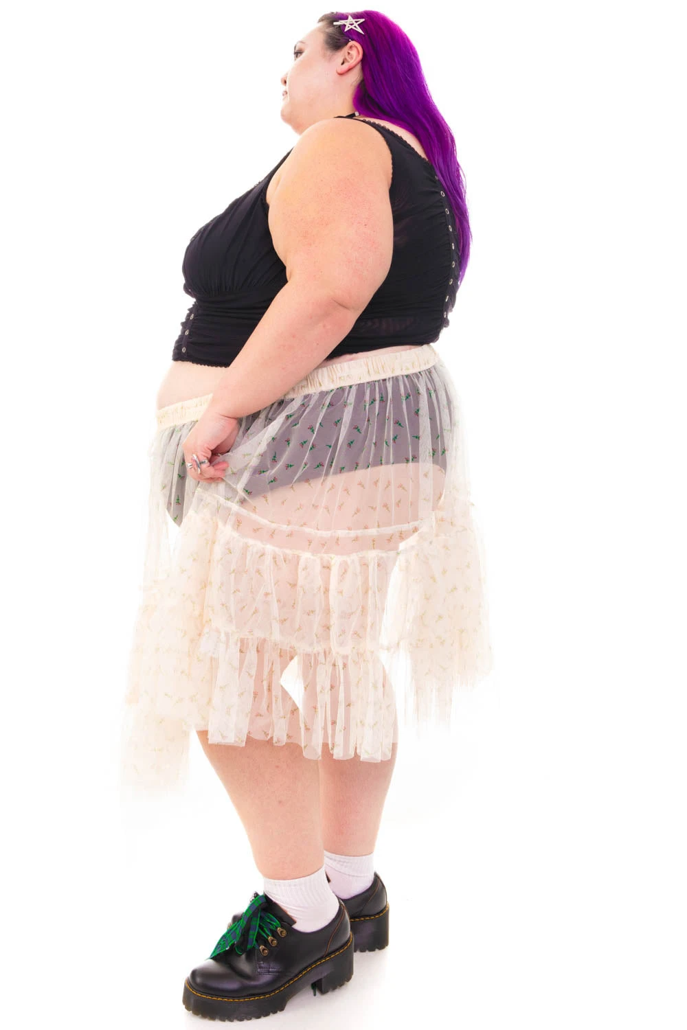 Louisa May Sheer Floral Ruffle Skirt 16 Louisa May Sheer Floral Ruffle Skirt - Image 14