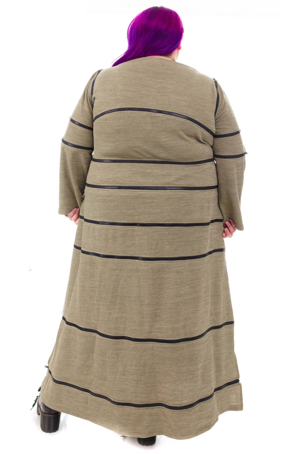 40-in-1 Olive Green Zip-Off Convertible Dress 22 40-in-1 Olive Green Zip-Off Convertible Dress - Image 20