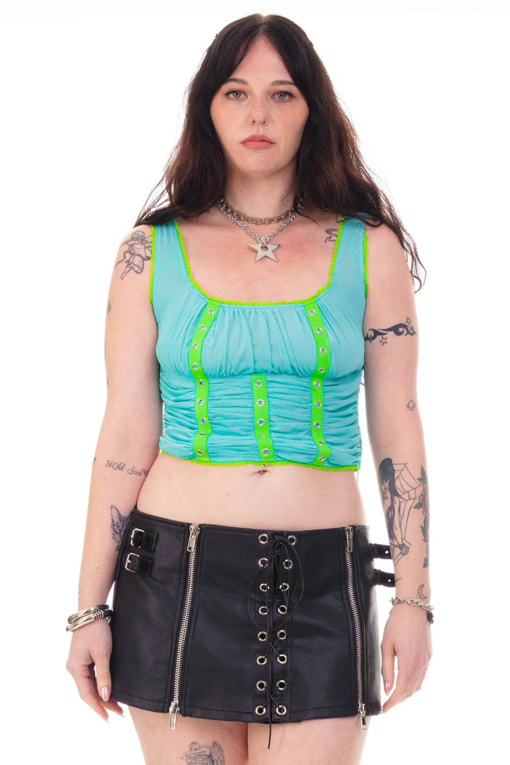 Lexi Aqua Grommet Top 8 Lexi Aqua Grommet Top - Image 6