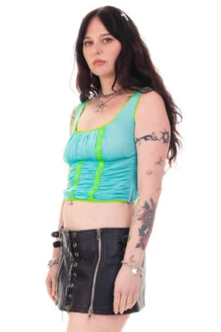 Lexi Aqua Grommet Top 26 Lexi Aqua Grommet Top -TUNNEL Vision Outlet HS115 3791