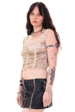 Lexi Cream Velvet Burnout Grommet Top 31 Lexi Cream Velvet Burnout Grommet Top -TUNNEL Vision Outlet HS115 3798