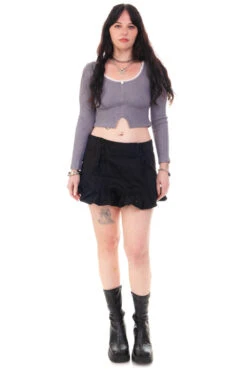 Rosa Grey Lace-Trimmed Thermal Long-Sleever -TUNNEL Vision Outlet HS115 3837