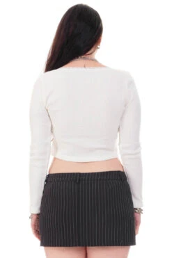 Rosa White Lace-Trimmed Thermal Long-Sleever 31 Rosa White Lace-Trimmed Thermal Long-Sleever -TUNNEL Vision Outlet HS115 3886