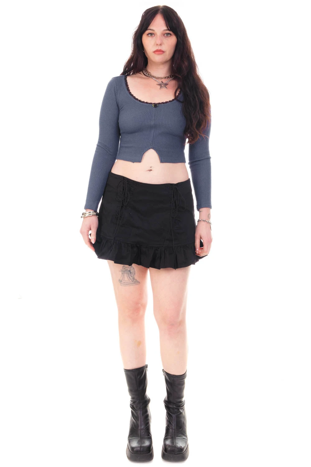 Rosa Blue Lace-Trimmed Thermal Long-Sleever 10 Rosa Blue Lace-Trimmed Thermal Long-Sleever - Image 8