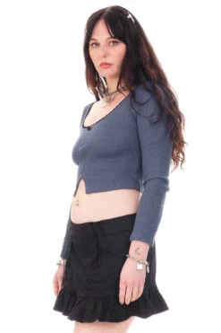 Rosa Blue Lace-Trimmed Thermal Long-Sleever 31 Rosa Blue Lace-Trimmed Thermal Long-Sleever -TUNNEL Vision Outlet HS115 3903