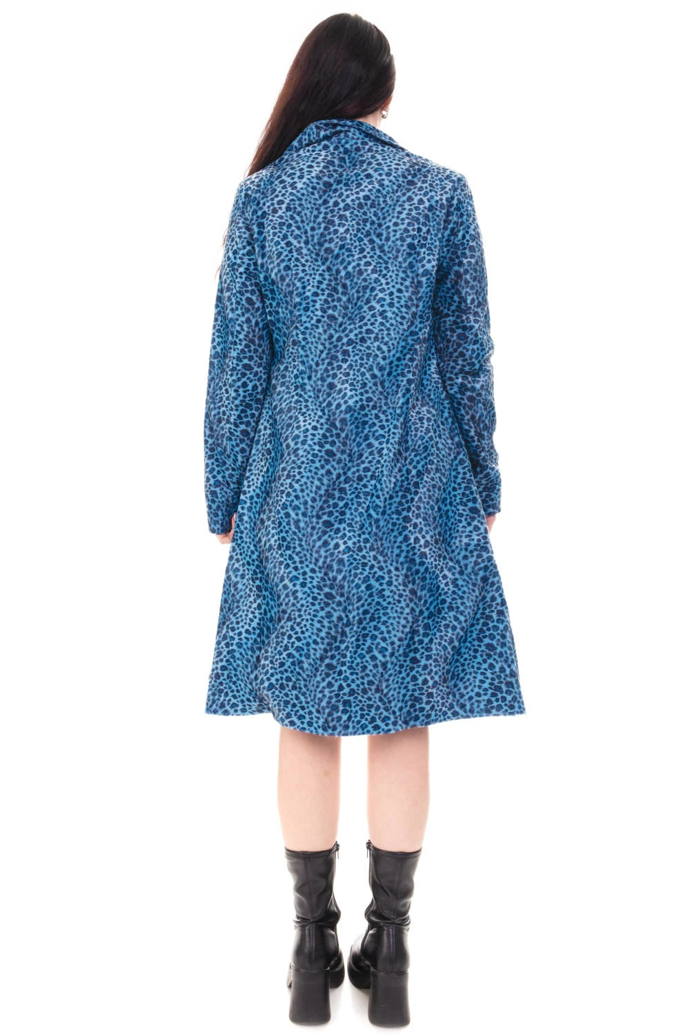 Mazzy Blue Cheetah Longline Jacket 10 Mazzy Blue Cheetah Longline Jacket - Image 8