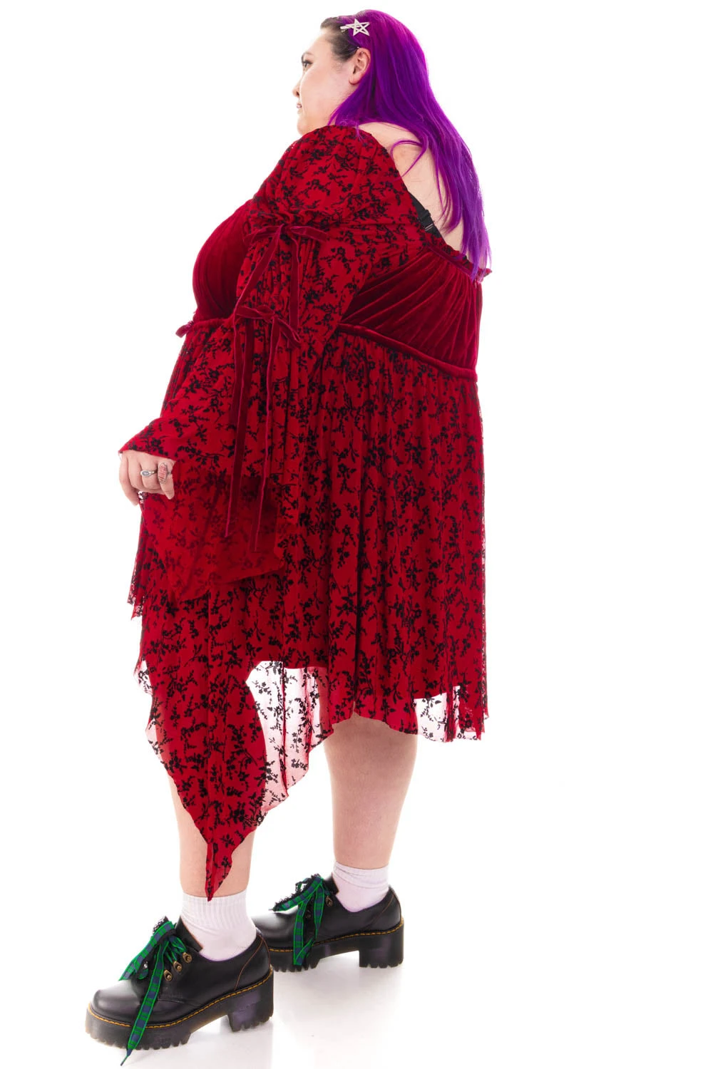 Desdemona Red Velvet Mix Dress 14 Desdemona Red Velvet Mix Dress - Image 12