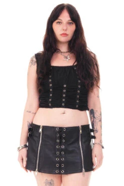 Lexi Black Grommet Top -TUNNEL Vision Outlet HS115 3955