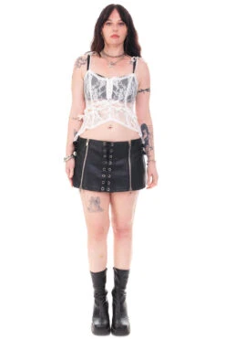 Gwendolyn White Lace Tie-Up Camisole 24 Gwendolyn White Lace Tie-Up Camisole -TUNNEL Vision Outlet HS115 3969