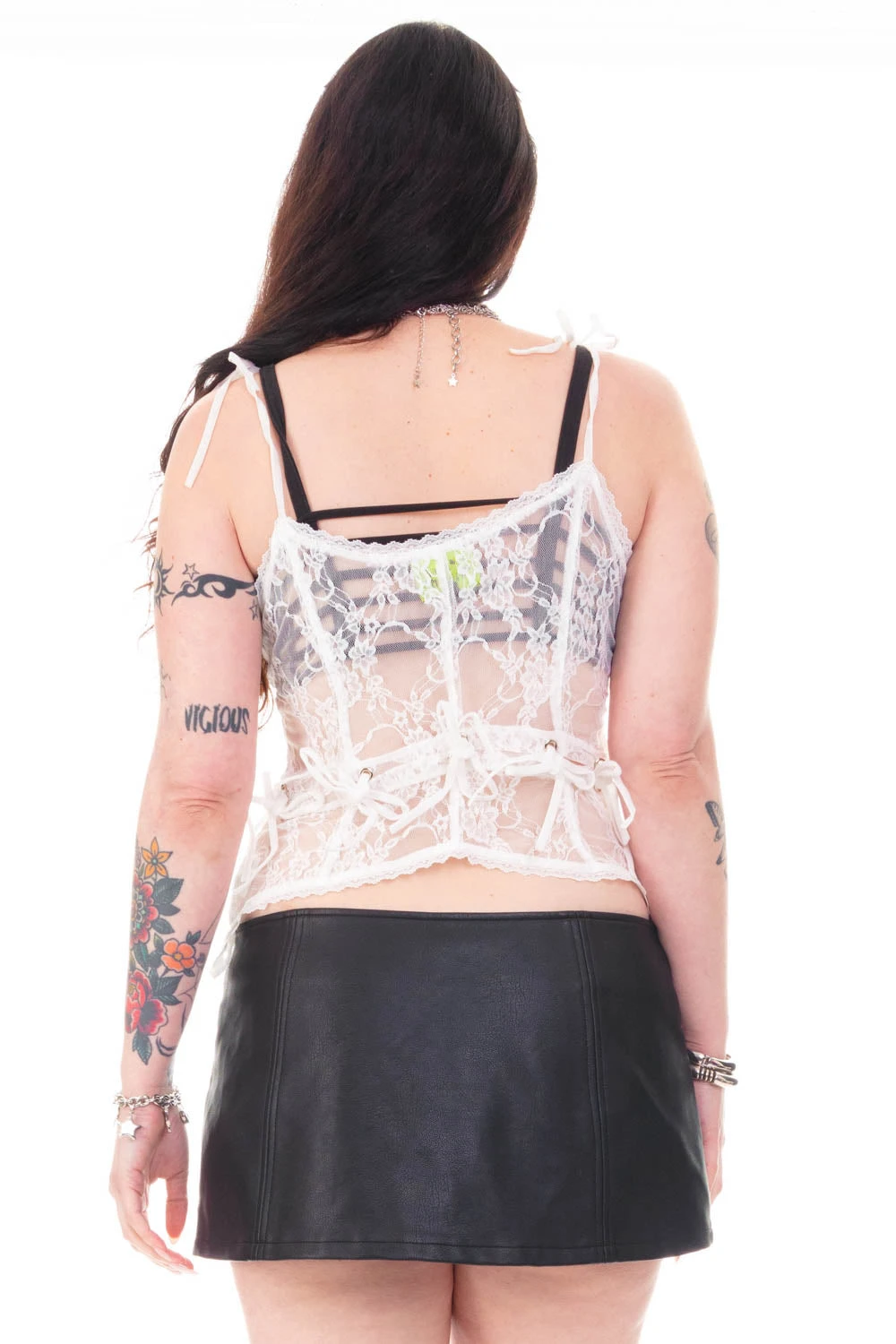 Gwendolyn White Lace Tie-Up Camisole 9 Gwendolyn White Lace Tie-Up Camisole - Image 7