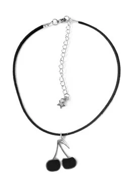 Black Cherry Cord Necklace