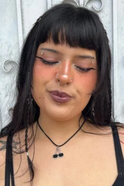 Black Cherry Cord Necklace -TUNNEL Vision Outlet IMG 0099