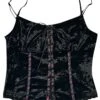 Ria Black Velvet Lace-Up Top 2 Ria Black Velvet Lace-Up Top -TUNNEL Vision Outlet IMG 0294