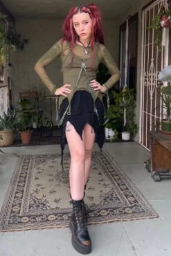 Gish Olive Convertible 3-in-1 Layered Top -TUNNEL Vision Outlet IMG 0406