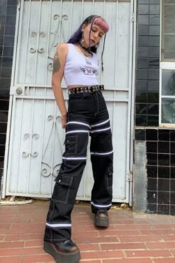 Black 5-in-1 Convertible Zip-Off Cargo Pants -TUNNEL Vision Outlet IMG 14662