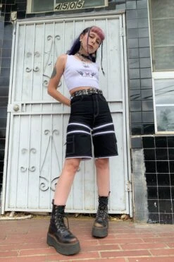 Black 5-in-1 Convertible Zip-Off Cargo Pants -TUNNEL Vision Outlet IMG 15662