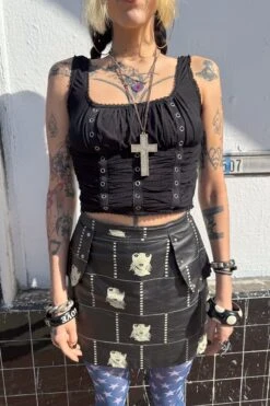 Lexi Black Grommet Top -TUNNEL Vision Outlet IMG 1653