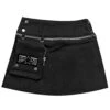 Max Black Utility Mini Skirt