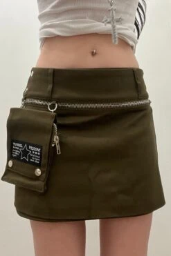 Max Olive Utility Mini Skirt -TUNNEL Vision Outlet IMG 2300 6691f32d 8643 44a0 8e9a b76cbc21c5d1