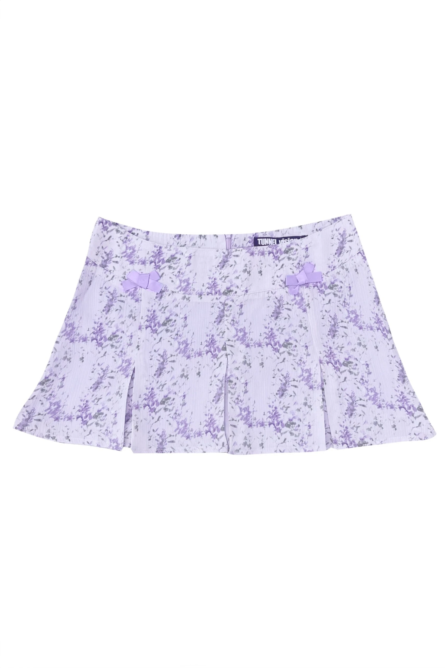 Priscilla Lavender Floral Low-Rise Mini Skirt 4 Priscilla Lavender Floral Low-Rise Mini Skirt - Image 2