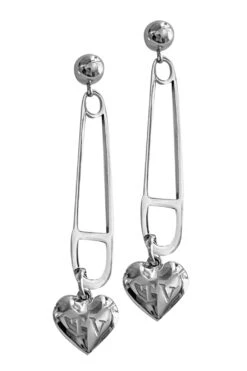 Heart On A Pin Earrings