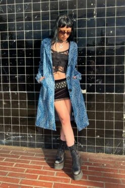 Mazzy Blue Cheetah Longline Jacket 24 Mazzy Blue Cheetah Longline Jacket -TUNNEL Vision Outlet IMG 5783