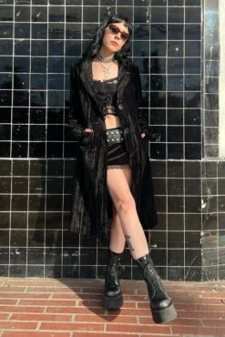 Mazzy Black Longline Jacket -TUNNEL Vision Outlet IMG 5839