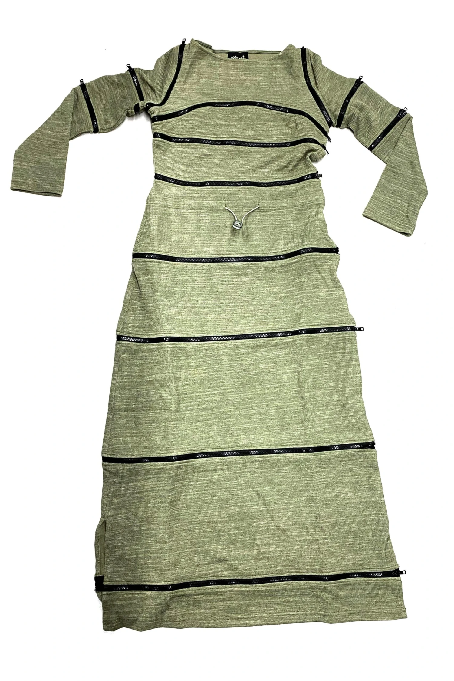 40-in-1 Olive Green Zip-Off Convertible Dress 3 40-in-1 Olive Green Zip-Off Convertible Dress