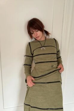 40-in-1 Olive Green Zip-Off Convertible Dress 30 40-in-1 Olive Green Zip-Off Convertible Dress -TUNNEL Vision Outlet IMG 7465 copy