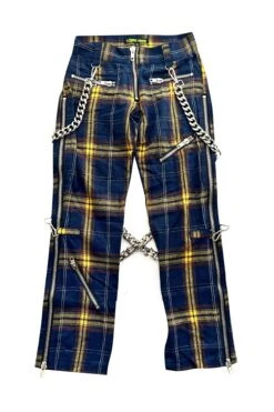 Plaid Poly Chain Bondage Pants