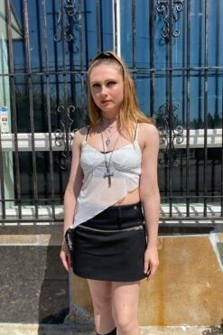 Max Black Utility Mini Skirt 30 Max Black Utility Mini Skirt -TUNNEL Vision Outlet IMG 9845