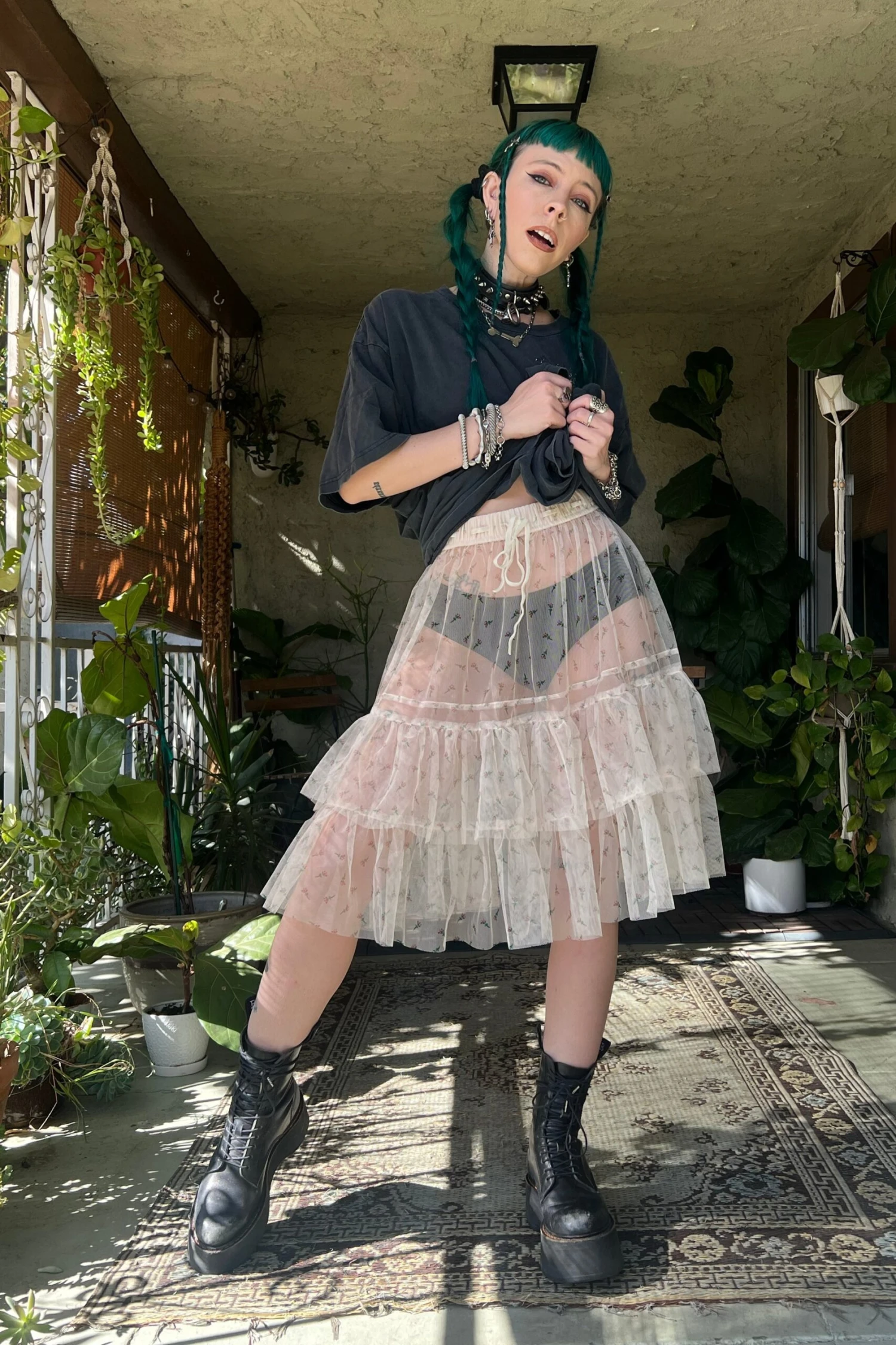 Louisa May Sheer Floral Ruffle Skirt 9 Louisa May Sheer Floral Ruffle Skirt - Image 7