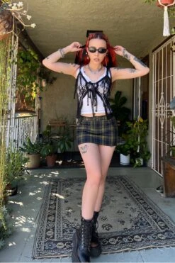 Black Lace Tabby Top -TUNNEL Vision Outlet USHV