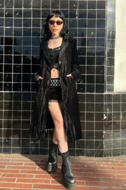 Mazzy Black Longline Jacket -TUNNEL Vision Outlet WKFJB