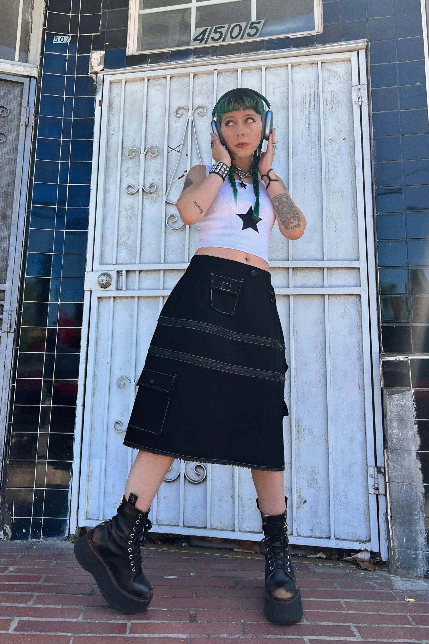 Black Carmen 5-in-1 Convertible Cargo Skirt 10 Black Carmen 5-in-1 Convertible Cargo Skirt - Image 8