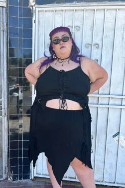 Black Fairy Apocalypse Skirt 40 Black Fairy Apocalypse Skirt -TUNNEL Vision Outlet blkskirtaya1