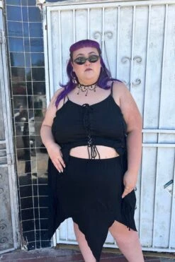 Black Fairy Apocalypse Skirt 39 Black Fairy Apocalypse Skirt -TUNNEL Vision Outlet blkskirtaya2