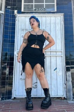 Black Fairy Apocalypse Skirt 38 Black Fairy Apocalypse Skirt -TUNNEL Vision Outlet blkskirtmia2