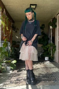 Louisa May Sheer Floral Ruffle Skirt 29 Louisa May Sheer Floral Ruffle Skirt -TUNNEL Vision Outlet eafase