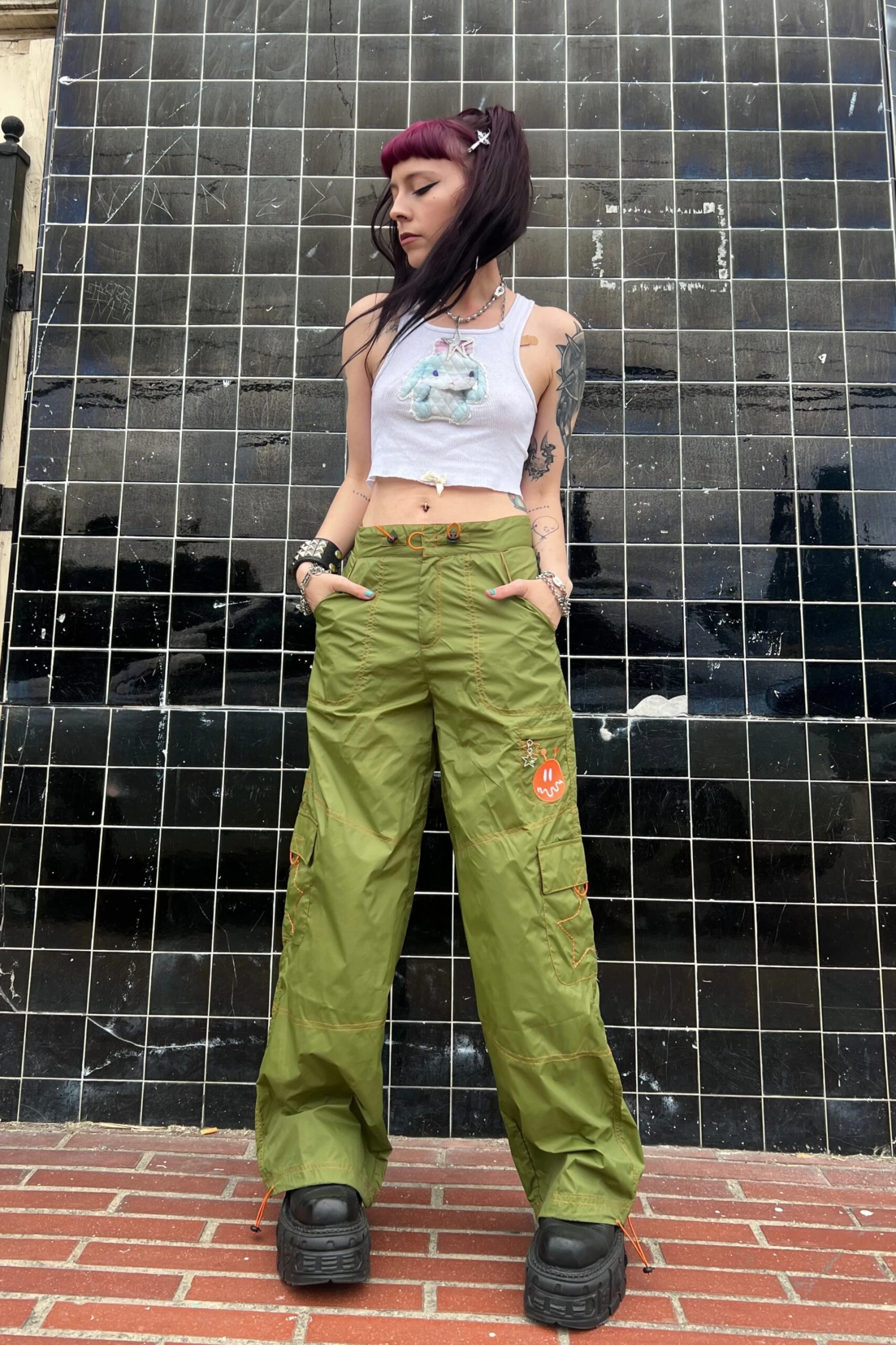 Splendor Olive Parachute Pants 8 Splendor Olive Parachute Pants - Image 6